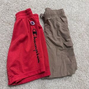 Adidas Red and Tan Athletic Shorts